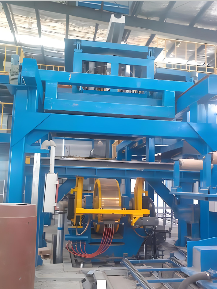 Intermediate frequency heating bottom casting furnace