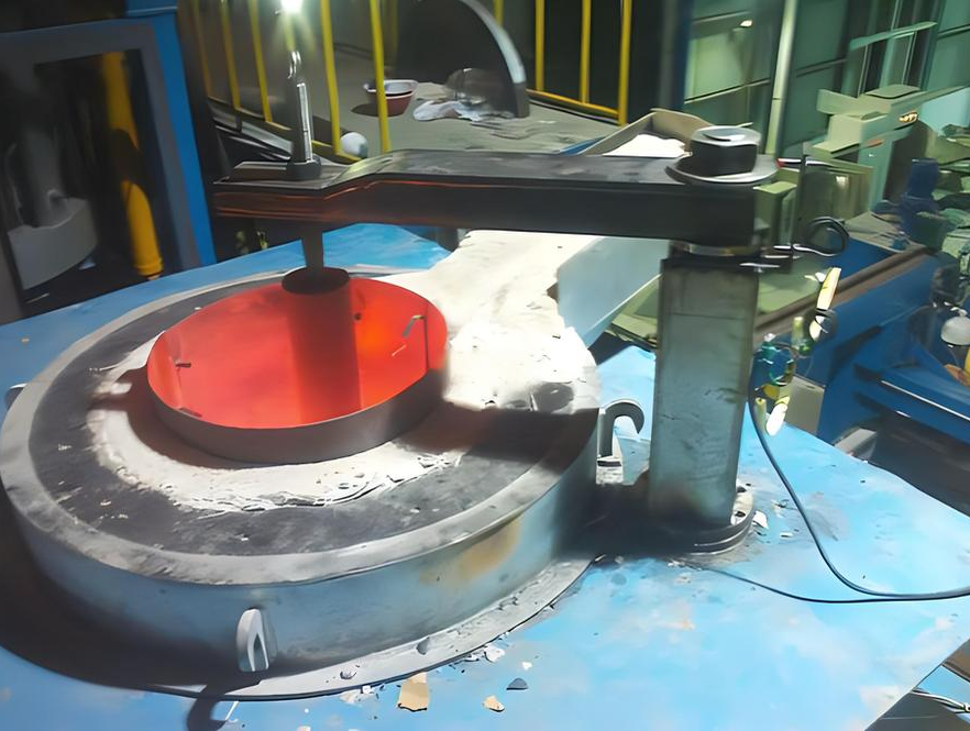 Mid frequency bottom pouring furnace