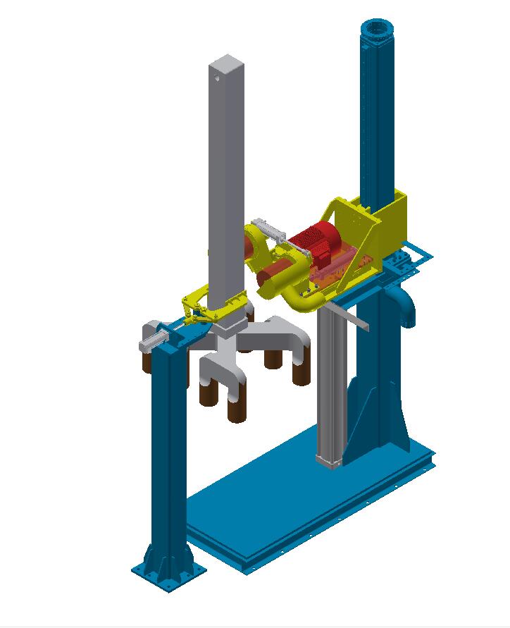 Guide rod cleaning machine